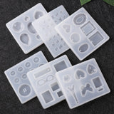 Transparent Letter Silicone Resin Molds for DIY Keychain Jewelry Making