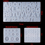 Transparent Letter Silicone Resin Molds for DIY Keychain Jewelry Making