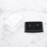 Transparent Plastic Cufflinks Box Jewelry Storage
