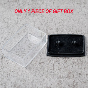 Transparent Plastic Cufflinks Box Jewelry Storage