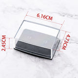 Transparent Plastic Cufflinks Box Jewelry Storage
