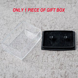 Transparent Plastic Cufflinks Box Jewelry Storage