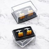 Transparent Plastic Cufflinks Box Jewelry Storage