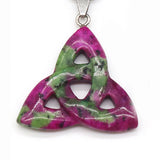 1PC Triangle Natural Stone Pendant Charms Red Agates Malachites Pendant 32x35mm