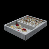 Velvet Gray Jewelry Tray Holder Display Trays
