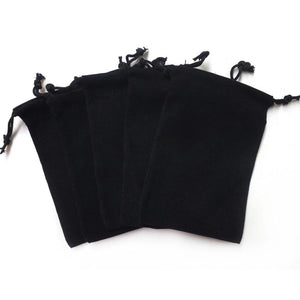 Velvet Jewelry Drawstring Pouches Cotton Bag Pack of 10