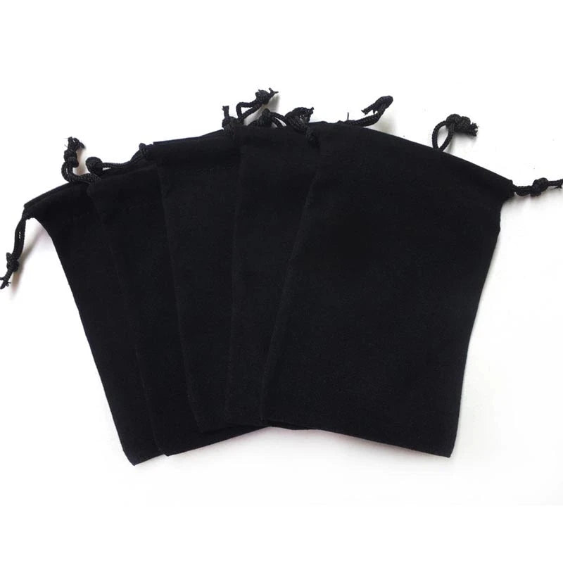 Velvet Jewelry Drawstring Pouches Cotton Bag Pack of 10