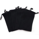 Velvet Jewelry Drawstring Pouches Cotton Bag Pack of 10
