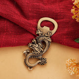 Vintage Brass Dragon Head Opener Keychain Beer Bottle Opener