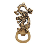 Vintage Brass Dragon Head Opener Keychain Beer Bottle Opener