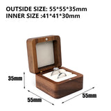 Vintage Ring Boxes Wood Jewelry Holder with Window