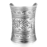 Vintage Tribe Wide Open Cuff Bracelet Bangle for Women Bohe Hyperbole Punk