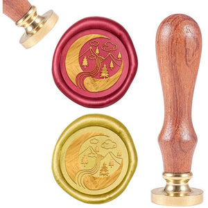 Vintage Wax Sealing Stamps Alphabet Retro 25mm Brass Head Wooden Handle