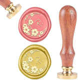 Vintage Wax Sealing Stamps Alphabet Retro 25mm Brass Head Wooden Handle