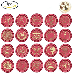 1PC Wax Seal Stamp Head Rose Arrow Sealing Brass Stamp Head