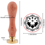 Moon Star Wax Seal Stamp Kit Removable Retro Brass Head Stamp for Envelopes