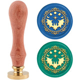 Moon Star Wax Seal Stamp Kit Removable Retro Brass Head Stamp for Envelopes