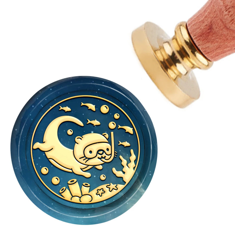 Otter Wax Seal Stamp 30mm for Invitations Gift Scrapbooking