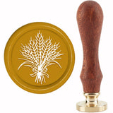 Wheat Wax Seal Stamp Bouquet Vintage 30mm Wood Stamp for Wedding Invitations