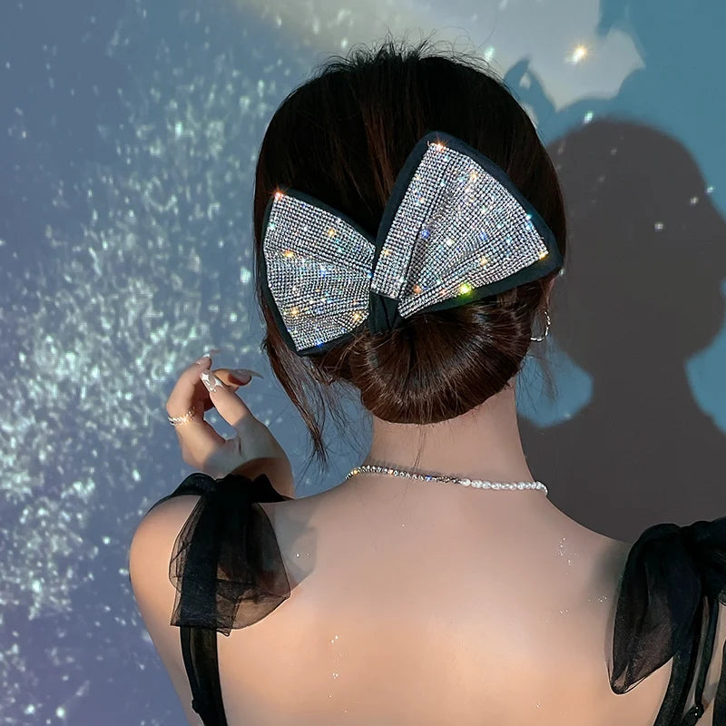 Women Hair Disk Glitter Donut Updo Hair Clip Hair Tools