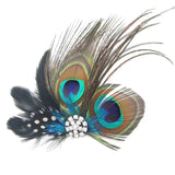 Peacock Feather Fascinator Clip Races Wedding Bridal Tiara Hairpin
