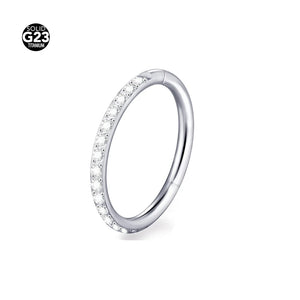 Titanium Nose Ring Hoop Septum Clicker Open Diaphr