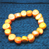 Orange Coral Bracelet with Elastic Wire for Beach Store