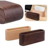 Wooden Business Card Holder Desk Organizer