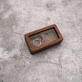 Wooden Heart Shape Jewelry Box Engagement Wedding Couples Storage