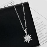 Zircon Stone Necklace Pendant for Women, Silver Jewelry Charm