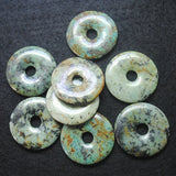 Natural African Turquoise Pendant Donut Shape 25mm 30mm 40mm