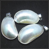 1PC Oval Natural Shell Pendants Mother of Pearl Beads Saltwater Shell Beads