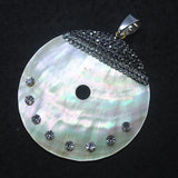 Yellow Lip Shell Pendant with Stone & Freshwater Pearl