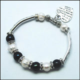 Freshwater Pearl Bracelet with Heart Metal Beads Jewelry