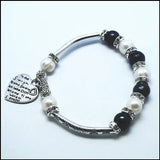 Freshwater Pearl Bracelet with Heart Metal Beads Jewelry