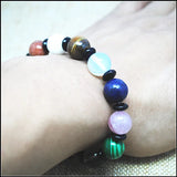 Men's Semi Precious Stone Bracelets 8mm 10mm 12mm, Various Colors