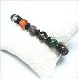 Men's Semi Precious Stone Bracelets 8mm 10mm 12mm, Various Colors