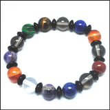 Men's Semi Precious Stone Bracelets 8mm 10mm 12mm, Various Colors