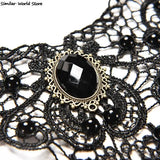 Lace & Beads Choker Victorian Steampunk Gothic Collar Necklace