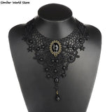 Lace & Beads Choker Victorian Steampunk Gothic Collar Necklace