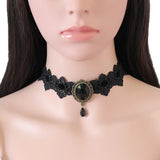 Women Lace& Beads Choker Victorian Steampunk Gothic Necklace