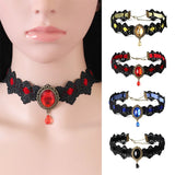 Women Lace& Beads Choker Victorian Steampunk Gothic Necklace