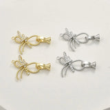 14K Bowknot Zircon Bracelet Buckle DIY Jewelry Accessory