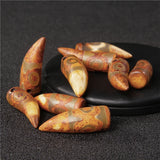 Antique Tibet Agates Dzi Beads Brown Geometric Stone Buddhist Beads