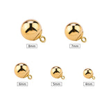 1PCS 4-8MM Round 14K Filled Pendant Smooth Ball Charms Jewelry Beads