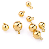 1PCS 4-8MM Round 14K Filled Pendant Smooth Ball Charms Jewelry Beads