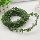 7m Green Flower Nylon Wire Leaves Rattan DIY Wreath Wedding Decor