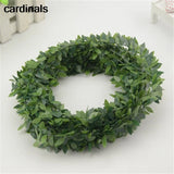 7m Green Flower Nylon Wire Leaves Rattan DIY Wreath Wedding Decor