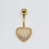 925 Silver Navel Ring Cubic Zircon Dangle Belly Piercing