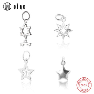 925 Sterling Silver Star Pendant for Jewelry Making DIY
